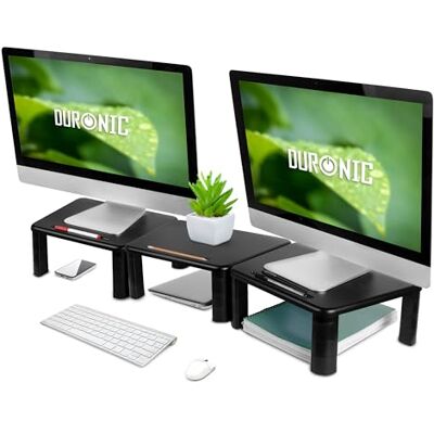 Duronic DM056 Monitorständer 3-fach 116×36 cm Ergonomischer Bildschirmständer 14,5 cm Höhe, Schreibtischaufsatz für Monitor, Laptop & Bildschirm, bis 10 kg Duronic DM056 Monitorständer 3-fach 116×36 cm Ergonomischer Bildschirmständer 14,5 cm Höhe, Schreibtischaufsatz für Monitor, Laptop & Bildschirm, bis 10 kg