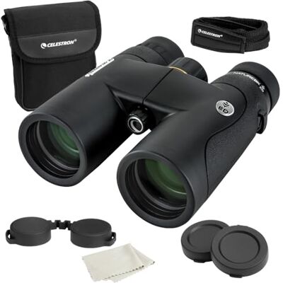 Celestron 72333 Nature DX ED 10x42 Fernglas für Natur- und Vogelbeobachtungen mit Objektivlinsen mit niedriger Streuung, vollvergütet mit BaK-4-Prismen, gummiarmiert, anlaufgeschützt und wasserdicht Celestron 72333 Nature DX ED 10x42 Fernglas für Natur- und Vogelbeobachtungen mit Objektivlinsen mit niedriger Streuung, vollvergütet mit BaK-4-Prismen, gummiarmiert, anlaufgeschützt und wasserdicht