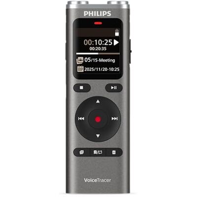 Philips DVT2075 VoiceTracer, Diktiergerät, Aufnahmegerät, MP3, Stereo, Li-on Akku. Sembly AI zur Spracherkennung für mehrere Sprecher, Automatische Erstellung von Zusammenfassungen Philips DVT2075 VoiceTracer, Diktiergerät, Aufnahmegerät, MP3, Stereo, Li-on Akku. Sembly AI zur Spracherkennung für mehrere Sprecher, Automatische Erstellung von Zusammenfassungen