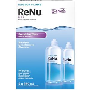 Bausch + Lomb ReNu MPS Sensitive Eyes Kombilösung Kontaktlinsenreiniger und Aufbewahrungslösung, weiche Kontaktlinsen, 2er Pack, 2 x 360 ml Bausch + Lomb ReNu MPS Sensitive Eyes Kombilösung Kontaktlinsenreiniger und Aufbewahrungslösung, weiche Kontaktlinsen, 2er Pack, 2 x 360 ml