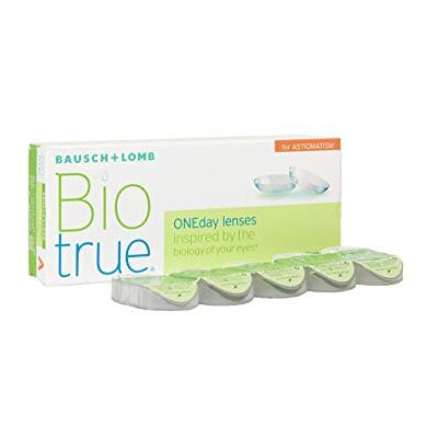 Bausch + Lomb Bausch und Lomb Biotrue ONEday for Astigmatism Tageslinsen, torische Kontaktlinsen, weich, 30 Stück BC 8.4 mm/DIA 14.5 / CYL-0,75 / Achse 170 / +3,25 Dioptrien Bausch + Lomb Bausch und Lomb Biotrue ONEday for Astigmatism Tageslinsen, torische Kontaktlinsen, weich, 30 Stück BC 8.4 mm/DIA 14.5 / CYL-0,75 / Achse 170 / +3,25 Dioptrien