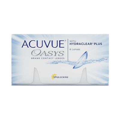 Acuvue OASYS 2-Wochen-Kontaktlinsen für Tag und Nacht mit 2.50 dpt und BC 8.4 – UV Schutz, Austrocknungsschutz und extrem Komfortables Tragegefühl – 6 Linsen Acuvue OASYS 2-Wochen-Kontaktlinsen für Tag und Nacht mit 2.50 dpt und BC 8.4 – UV Schutz, Austrocknungsschutz und extrem Komfortables Tragegefühl – 6 Linsen