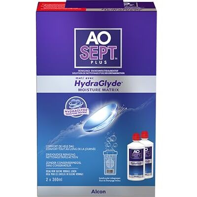 Aosept Plus mit Hydraglyde Kontaktlinsen-Pflegemittel 2 x 360 ml Aosept Plus mit Hydraglyde Kontaktlinsen-Pflegemittel 2 x 360 ml