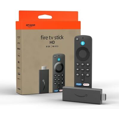 Amazon Zertifiziert und generalüberholt Fire TV Stick HD (Neueste Generation), Free- und Live-TV, Alexa-Sprachfernbedienung, Smart-Home-Steuerung, HD-Streaming Amazon Zertifiziert und generalüberholt Fire TV Stick HD (Neueste Generation), Free- und Live-TV, Alexa-Sprachfernbedienung, Smart-Home-Steuerung, HD-Streaming