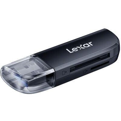 Lexar Dual-Slot-USB-A-Kartenleser für SD-/MicroSD-/SDHC-/SDXC-Karten – USB 3.2 Gen 1, bis zu 104 MB/s, OTG-kompatibel für PC/Laptop/Tablet Lexar Dual-Slot-USB-A-Kartenleser für SD-/MicroSD-/SDHC-/SDXC-Karten – USB 3.2 Gen 1, bis zu 104 MB/s, OTG-kompatibel für PC/Laptop/Tablet