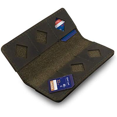 MegaGear SD-Kartenhalter, Leder, Grün MegaGear SD-Kartenhalter, Leder, Grün