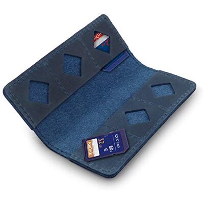 MegaGear SD-Kartenhalter, Leder, Blau, MG1713, Einheitsgröße MegaGear SD-Kartenhalter, Leder, Blau, MG1713, Einheitsgröße