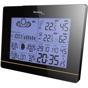 Technoline WS 6750 Moderne Wetterstation Mit Vorhersage Von Wettersituation Und Anzeige Von Mondphasen In Form Von Icons, Hochglanz, Schwarz, 17,1 X 5 X 12,3 Technoline WS 6750 Moderne Wetterstation Mit Vorhersage Von Wettersituation Und Anzeige Von Mondphasen In Form Von Icons, Hochglanz, Schwarz, 17,1 X 5 X 12,3