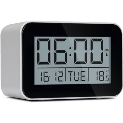 TechniSat Viola AC-2 – Digitaler Funkwecker mit Batterie Wecker mit Temperaturanzeige, Automatische Einstellung von Uhrzeit, Datum, Sommer- und Winterzeit, Snooze Funktion, Weiß TechniSat Viola AC-2 – Digitaler Funkwecker mit Batterie Wecker mit Temperaturanzeige, Automatische Einstellung von Uhrzeit, Datum, Sommer- und Winterzeit, Snooze Funktion, Weiß