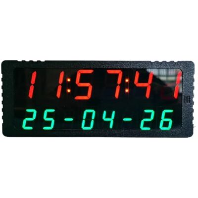 Dedjgoo WLAN-Uhr Synchronisation LED Anzeige 3 Alarme Typ C Anschluss Schwarz Kunststoffgehäuse, klare LED Anzeige; Zeit, Jahr, , Tag sowie Stunde/Minute/Sekunde; TypC Anschluss; drei Dedjgoo WLAN-Uhr Synchronisation LED Anzeige 3 Alarme Typ C Anschluss Schwarz Kunststoffgehäuse, klare LED Anzeige; Zeit, Jahr, , Tag sowie Stunde/Minute/Sekunde; TypC Anschluss; drei