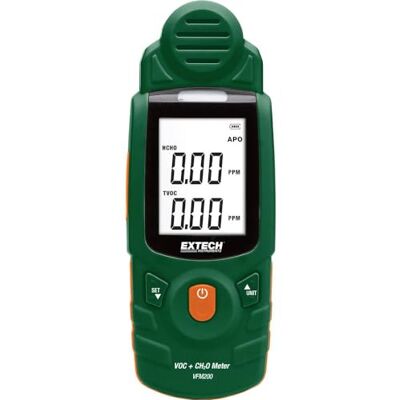 EXTECH VFM200 VOC/Formaldehyd-Prüfgerät TVOC, Formaldehyd, CO2, Temp, Feuchtigkeit, Taupunkt, NDIR+elektrochem. Sensoren, Farbdisplay EXTECH VFM200 VOC/Formaldehyd-Prüfgerät TVOC, Formaldehyd, CO2, Temp, Feuchtigkeit, Taupunkt, NDIR+elektrochem. Sensoren, Farbdisplay
