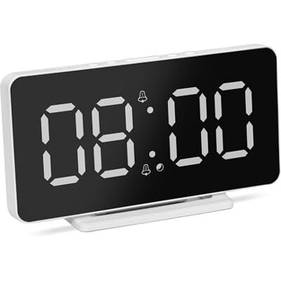 TechniSat Viola AC-1 Digitaler Wecker mit 4,5 Zoll großem LCD Display Anzeige von Uhrzeit, Datum & Temperatur, dimmbar in 3 Stufen, 2 Weckzeiten, Snooze, USB Ladeanschluss & Backup Batterie TechniSat Viola AC-1 Digitaler Wecker mit 4,5 Zoll großem LCD Display Anzeige von Uhrzeit, Datum & Temperatur, dimmbar in 3 Stufen, 2 Weckzeiten, Snooze, USB Ladeanschluss & Backup Batterie