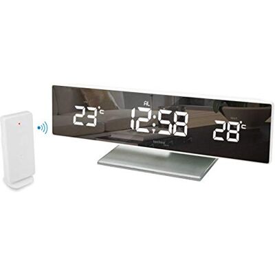 Technoline WS 6815 Temperaturstation mit Funkuhr & Außensensor – LED Display mit Dimmer Innen-/Außentemperatur Wecker mit Snooze DCF Funkuhr Tischaufstellung Technoline WS 6815 Temperaturstation mit Funkuhr & Außensensor – LED Display mit Dimmer Innen-/Außentemperatur Wecker mit Snooze DCF Funkuhr Tischaufstellung
