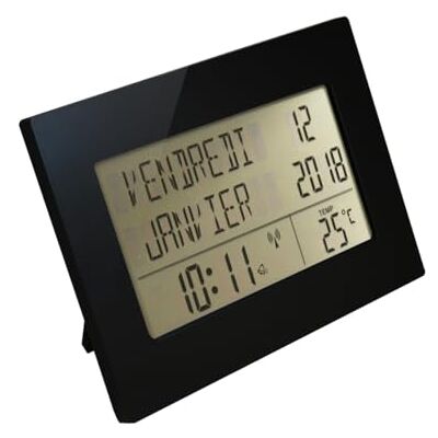 HESTEC Orium - Kalender radiokontrolliert - Großes LCD - Uhr HESTEC Orium - Kalender radiokontrolliert - Großes LCD - Uhr