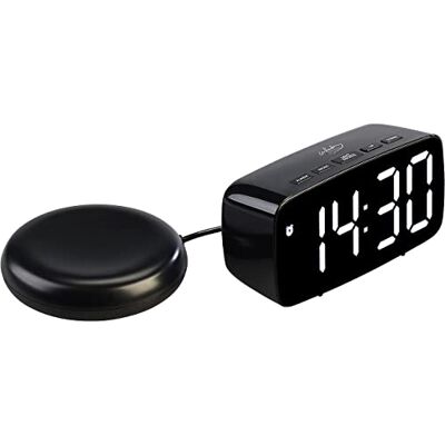 infactory Vibrationswecker: LED-Wecker mit Vibrationskissen, 3 Alarm-Modi, Snooze, Temperatur (Wecker Vibration, für Tiefschläfer, laut) infactory Vibrationswecker: LED-Wecker mit Vibrationskissen, 3 Alarm-Modi, Snooze, Temperatur (Wecker Vibration, für Tiefschläfer, laut)