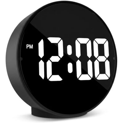 Mebus Wecker digital mit großem Display rund Snooze & Innenthermometer USB Kabel oder batteriebetrieben, 2 Helligkeitsstufen LED Nachttischwecker ohne Ticken, Reisewecker, Tischuhr, Uhr schwarz Mebus Wecker digital mit großem Display rund Snooze & Innenthermometer USB Kabel oder batteriebetrieben, 2 Helligkeitsstufen LED Nachttischwecker ohne Ticken, Reisewecker, Tischuhr, Uhr schwarz