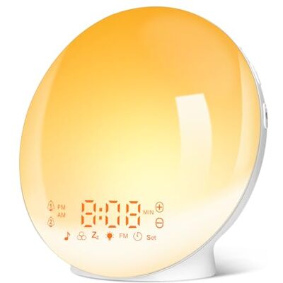 ARTINABS Tageslichtwecker Lichtwecker Wake up Light Sonnenaufgang Sonnenuntergang Simulation Wecker Radio 7 Naturgeräusche 2 Alarmen Snooze 11 Farblicht 20 Helligkeit Nachttischlampe Erwachsene (gelb) ARTINABS Tageslichtwecker Lichtwecker Wake up Light Sonnenaufgang Sonnenuntergang Simulation Wecker Radio 7 Naturgeräusche 2 Alarmen Snooze 11 Farblicht 20 Helligkeit Nachttischlampe Erwachsene (gelb)