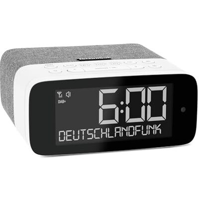 TechniSat DIGITRADIO 52 ASA – DAB+ Radiowecker mit Automatic Safety Alert ASA, UKW, Wecker, vier Wecktimer, dimmbares LC Display mit Lichtsensor, Bluetooth Audiostreaming, 3 Watt, Grau/Weiß TechniSat DIGITRADIO 52 ASA – DAB+ Radiowecker mit Automatic Safety Alert ASA, UKW, Wecker, vier Wecktimer, dimmbares LC Display mit Lichtsensor, Bluetooth Audiostreaming, 3 Watt, Grau/Weiß