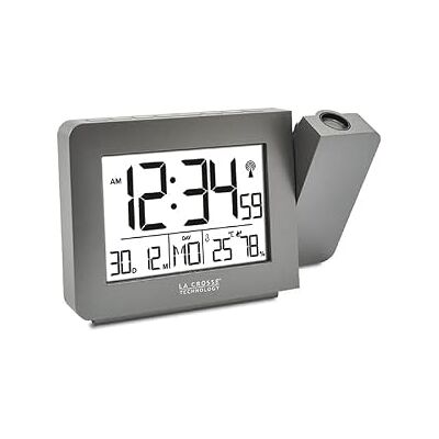 La Crosse Technology WT522 Funkwecker mit Projektion – Silber, Grau, 167,9 x 99 x 38,5 mm, (WT522-MEG) La Crosse Technology WT522 Funkwecker mit Projektion – Silber, Grau, 167,9 x 99 x 38,5 mm, (WT522-MEG)