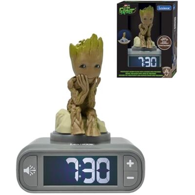 Lexibook , Groot, Nachtlicht-Wecker, RL800GGLXB Klänge und Melodien, LCD-Display mit Hintergrundbeleuchtung, Leuchtend, Schlummerfunktion, Grau/Braun Lexibook , Groot, Nachtlicht-Wecker, RL800GGLXB Klänge und Melodien, LCD-Display mit Hintergrundbeleuchtung, Leuchtend, Schlummerfunktion, Grau/Braun