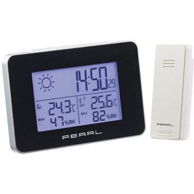 Pearl Uhr mit Wetterstation: Wetterstation mit Funkwecker, Thermo-/Hygrometer und Funk-Außensensor (für Senioren, Digitaluhr mit, Alarm) Pearl Uhr mit Wetterstation: Wetterstation mit Funkwecker, Thermo-/Hygrometer und Funk-Außensensor (für Senioren, Digitaluhr mit, Alarm)