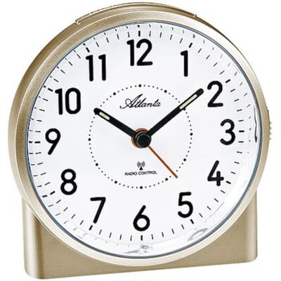 Atlanta Großer Funkwecker Analog mit Licht Snooze Crescendo Zahlen -1843/9 (Gold) Atlanta Großer Funkwecker Analog mit Licht Snooze Crescendo Zahlen -1843/9 (Gold)