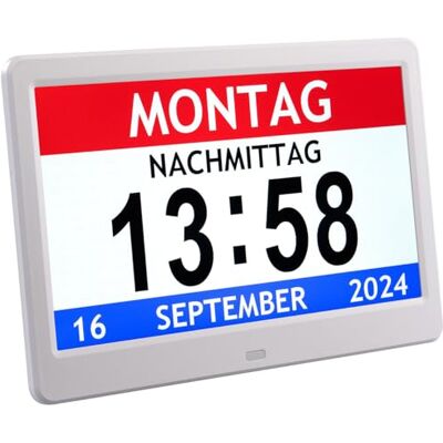 infactory Senioren Uhr: Digital-Uhr mit 10"-Display, Wecker, Medizin-Erinnerung, Mediaplayer (Digitaler Bilderrahmen, Weck mit Kalender, Farbe) infactory Senioren Uhr: Digital-Uhr mit 10"-Display, Wecker, Medizin-Erinnerung, Mediaplayer (Digitaler Bilderrahmen, Weck mit Kalender, Farbe)