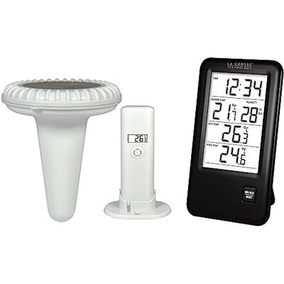 La Crosse Technology WS9068 Temperaturstation mit Sonde für Pool – französisches Display – Schwarz La Crosse Technology WS9068 Temperaturstation mit Sonde für Pool – französisches Display – Schwarz