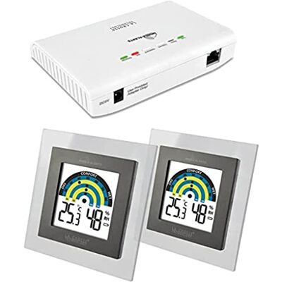 La Crosse Technology MA11231 Starter-Set mit Gateway und 2 Thermo-/Hygro-Sensoren mit Komfortanzeige weiß La Crosse Technology MA11231 Starter-Set mit Gateway und 2 Thermo-/Hygro-Sensoren mit Komfortanzeige weiß