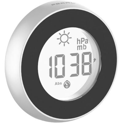 Pearl Fensterthermometer: Außenfenster-Wetterstation mit Anzeige von Temperatur, Luftdruck, Zeit (Fenster Wetterstation, für Außenbereich) Pearl Fensterthermometer: Außenfenster-Wetterstation mit Anzeige von Temperatur, Luftdruck, Zeit (Fenster Wetterstation, für Außenbereich)