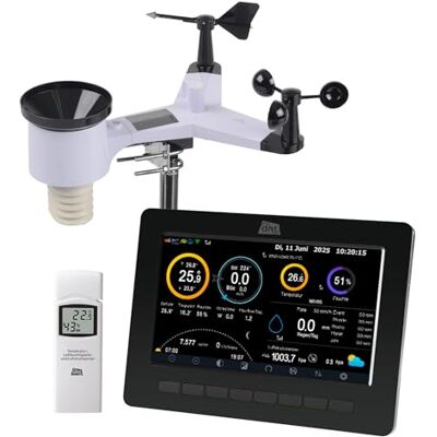 dnt WiFi-Wetterstation WeatherScreen PRO V2, Wetter- und Raumklima stets unter Kontrolle, 000026, Weiß, Schwarz dnt WiFi-Wetterstation WeatherScreen PRO V2, Wetter- und Raumklima stets unter Kontrolle, 000026, Weiß, Schwarz