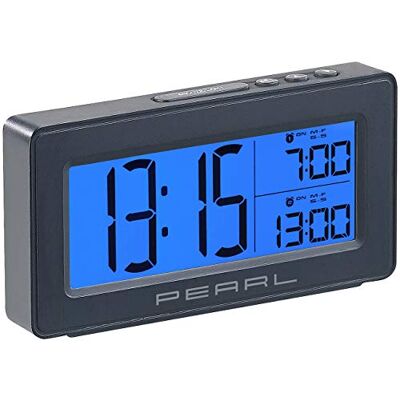 Pearl Digitaler Reisewecker: Digitaler Reise-Wecker mit 2 Weckzeiten, großes, beleuchtetes Display (Wecker mit Zwei Weckzeiten, Reisewecker mit Beleuchtung, Mini) Pearl Digitaler Reisewecker: Digitaler Reise-Wecker mit 2 Weckzeiten, großes, beleuchtetes Display (Wecker mit Zwei Weckzeiten, Reisewecker mit Beleuchtung, Mini)