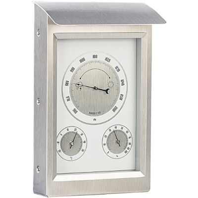 infactory Wetterstation analog: Außenwetterstation mit Hygro- und Barometeranzeige (Wetterstation analog Outdoor, außen, baromet) infactory Wetterstation analog: Außenwetterstation mit Hygro- und Barometeranzeige (Wetterstation analog Outdoor, außen, baromet)