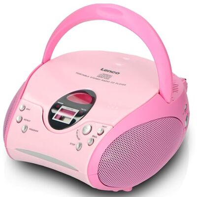 Lenco SCD-24 PINK CD Player Radio-CD Player auch für Kinder Tragbar Lenco SCD-24 PINK CD Player Radio-CD Player auch für Kinder Tragbar