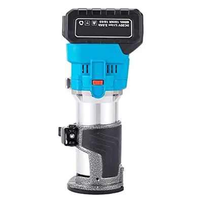 Generic Elektrischer Stoßfräser für die Holzbearbeitung, 1000 W, bürstenloser elektrischer Trimmer, 6,35 mm, Handschnitzfräser, Holzfräsen, Gravieren, Schlitzen, Trimmmaschine für Akku (Farbe: schwarzes Met Generic Elektrischer Stoßfräser für die Holzbearbeitung, 1000 W, bürstenloser elektrischer Trimmer, 6,35 mm, Handschnitzfräser, Holzfräsen, Gravieren, Schlitzen, Trimmmaschine für Akku (Farbe: schwarzes Met