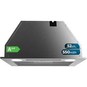 Cecotec Einbau-Dunstabzugshaube 52cm Bolero Flux IT 525500 Inox A++. 70W, 3 Leistungsstufen, Niedriger Energieverbrauch, Edelstahlfinish, Absaugung 550m³/h, Touch-Bedienung, Booster, Aktivkohlefilter Cecotec Einbau-Dunstabzugshaube 52cm Bolero Flux IT 525500 Inox A++. 70W, 3 Leistungsstufen, Niedriger Energieverbrauch, Edelstahlfinish, Absaugung 550m³/h, Touch-Bedienung, Booster, Aktivkohlefilter