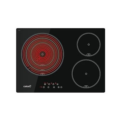 CATA TT 5003 Glaskeramik-Kochfeld Farbe Schwarz 3 Kochzonen High Light 9 Leistungsstufen einstellbar Touch Control mit Akustiksignal Leistung 5,7kW Breite 60 cm CATA TT 5003 Glaskeramik-Kochfeld Farbe Schwarz 3 Kochzonen High Light 9 Leistungsstufen einstellbar Touch Control mit Akustiksignal Leistung 5,7kW Breite 60 cm