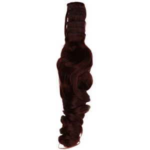 BiYa Hair Elements Thermatt Haarverlängerung mit Haarklemme, lockige Highlights, Dark Wine Red Nr. 4T30, 51 cm, 60 g BiYa Hair Elements Thermatt Haarverlängerung mit Haarklemme, lockige Highlights, Dark Wine Red Nr. 4T30, 51 cm, 60 g