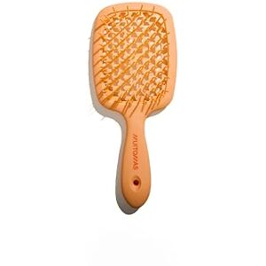 Muitomas , Haarbürste, Bürste für feines Haar mit flexiblen Borsten und ergonomischem Griff, Entwirrungsbürste für glattes und lockiges Haar, Farbe Peach Fuzzy Muitomas , Haarbürste, Bürste für feines Haar mit flexiblen Borsten und ergonomischem Griff, Entwirrungsbürste für glattes und lockiges Haar, Farbe Peach Fuzzy