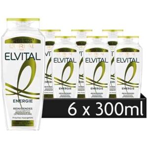 L'Oreal Paris L'Oréal Paris Elvital Energie Citrus CR Shampoo zur Reinigung der Haare und Glättung der Haarfaser, Mit Citrus, 6 x 300 ml L'Oreal Paris L'Oréal Paris Elvital Energie Citrus CR Shampoo zur Reinigung der Haare und Glättung der Haarfaser, Mit Citrus, 6 x 300 ml