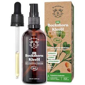 BIONOBLE Bio Bockshornklee Öl Strafft und Formt Brust und Po 100% Natürliches Bockshornkleeöl Geruchloses Öl-Mazerat aus Samen Organic Fenugreek Oil Glasflasche, Pipette und Pumpe 100ml BIONOBLE Bio Bockshornklee Öl Strafft und Formt Brust und Po 100% Natürliches Bockshornkleeöl Geruchloses Öl-Mazerat aus Samen Organic Fenugreek Oil Glasflasche, Pipette und Pumpe 100ml