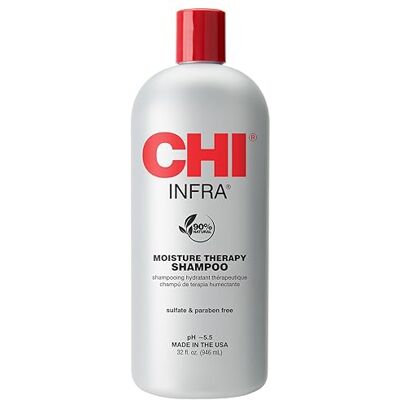 CHI Infra Shampoo, reinigt die Kopfhaut & das Haar, hydratisierend & nährend, entwickelt für hitzegeschädigtes Haar, sulfat- & tierversuchsfrei, 900 ml CHI Infra Shampoo, reinigt die Kopfhaut & das Haar, hydratisierend & nährend, entwickelt für hitzegeschädigtes Haar, sulfat- & tierversuchsfrei, 900 ml