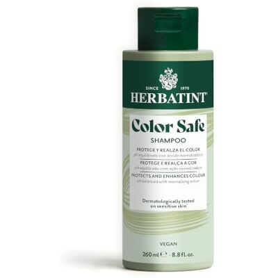 Herbatint Color Safe Farbschutzshampoo, 260 ml, Normalisierungsshampoo für die Pflege und den Schutz von gefärbtem Haar, mit Bio-Aloe Vera, ausgewogener pH-Wert, 93% natürliche Inhaltsstoffe Herbatint Color Safe Farbschutzshampoo, 260 ml, Normalisierungsshampoo für die Pflege und den Schutz von gefärbtem Haar, mit Bio-Aloe Vera, ausgewogener pH-Wert, 93% natürliche Inhaltsstoffe