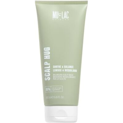 Mulac Scalp Hug Ausgleichende und beruhigende Kopfhautmaske 200 ml Pflege vor oder nach dem Shampoo, klärt und peelt mit beruhigender und ausgleichender Wirkung, vegane Formel, 200 ml Mulac Scalp Hug Ausgleichende und beruhigende Kopfhautmaske 200 ml Pflege vor oder nach dem Shampoo, klärt und peelt mit beruhigender und ausgleichender Wirkung, vegane Formel, 200 ml