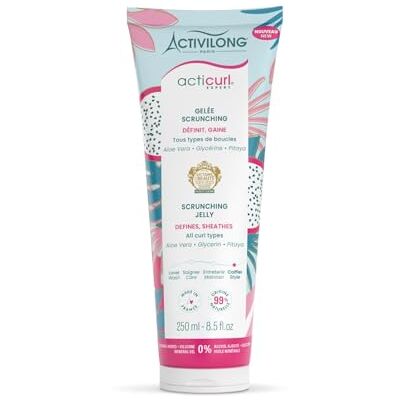 Activilong Gelée Scrunching Acticurl Expert – gewelltes, lockiges, krauses Haar – 99% der Inhaltsstoffe natürlichen Ursprungs – ohne Alkohol – Silikon – Mineralöl – hergestellt in Frankreich – 250 Activilong Gelée Scrunching Acticurl Expert – gewelltes, lockiges, krauses Haar – 99% der Inhaltsstoffe natürlichen Ursprungs – ohne Alkohol – Silikon – Mineralöl – hergestellt in Frankreich – 250