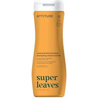 ATTITUDE Volumen- und Glanz-Shampoo für Haare, EWG Verified, Dermatologisch Getestet, Pflanzliche und Mineralische Inhaltsstoffe, Vegane Schönheitsprodukte, Sojaprotein und Cranberries, 473 mL ATTITUDE Volumen- und Glanz-Shampoo für Haare, EWG Verified, Dermatologisch Getestet, Pflanzliche und Mineralische Inhaltsstoffe, Vegane Schönheitsprodukte, Sojaprotein und Cranberries, 473 mL