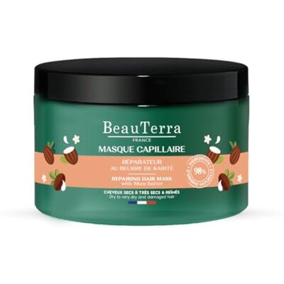Beauterra 2-in-1-Haarmaske, reparierend, mit oder ohne Ausspülen, Expertenmaske für trockenes, lockiges oder brüchiges Haar zur Pflege und Reparatur mit reparierender Wirkung Beauterra 2-in-1-Haarmaske, reparierend, mit oder ohne Ausspülen, Expertenmaske für trockenes, lockiges oder brüchiges Haar zur Pflege und Reparatur mit reparierender Wirkung