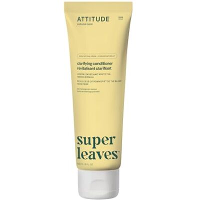 ATTITUDE Clarifying Hair Conditioner, Restores Shine, Naturally Derived Ingredients, Vegan Detangler, Dermatologically Tested, Lemon Leaves and White Tea, 240 mL ATTITUDE Clarifying Hair Conditioner, Restores Shine, Naturally Derived Ingredients, Vegan Detangler, Dermatologically Tested, Lemon Leaves and White Tea, 240 mL