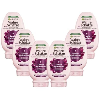 Garnier Wahre Schätze Regenerierende Feuchtigkeitsspendende Spülung Traube Hydraboost, Conditioner für feuchtigkeitsbedürftiges Haar, 200 ml (6er Pack) Garnier Wahre Schätze Regenerierende Feuchtigkeitsspendende Spülung Traube Hydraboost, Conditioner für feuchtigkeitsbedürftiges Haar, 200 ml (6er Pack)