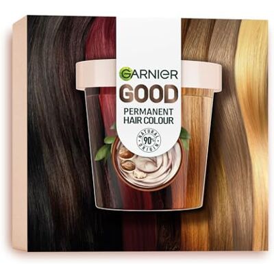 Garnier Dauerhafte Haarfarbe, Haarfärbeset für intensive und langanhaltende Haarfarbe, Coloration für bis zu 8 Wochen strahlende Farbe, ohne Ammoniak, 9.1 Vanilla Blond, Good Starter Set Garnier Dauerhafte Haarfarbe, Haarfärbeset für intensive und langanhaltende Haarfarbe, Coloration für bis zu 8 Wochen strahlende Farbe, ohne Ammoniak, 9.1 Vanilla Blond, Good Starter Set
